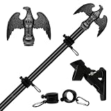 NQ 6 FT Flag Pole for Outside House with Eagle Topper, Stainless Steel Flag Pole Kit with Flag Pole Holder, House Flag Poles for 3x5 Flags Outdoor(Black)