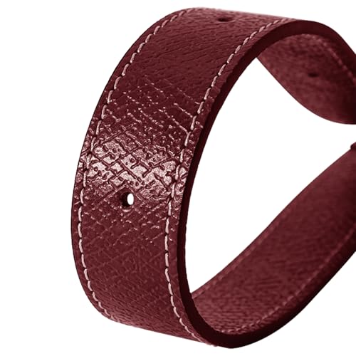 Image of Bag Leather Strap Replacement Crossbody Adjustable Shoulder Straps for Small Medium Large Pouch, No Damage Conversion Kits Accessories(Small Medium Large -Pomegranate Red-Silver)