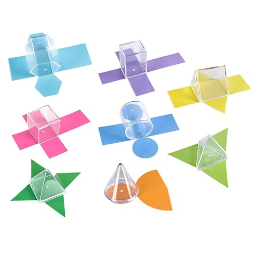 Sólidos geométricos de 8 piezas para aprendizaje matemático en etapa preescolar