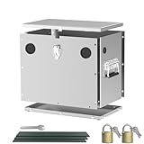UCkasayfy Stainless Steel Batteriebox 12V mit Schloss, H6/H7/H8 Batteriekasten für Autos, Boote, Marine, Wohnmobile und Tauchmotoren