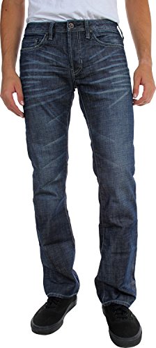 Buffalo David Bitton Men's King Slim Bootcut Jean in Hand Sanded and Crinkled