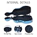 ModouString Cello Hard Case 4/4 with Wheels and Embedded handle Aviation Composite Materials Waterproof (Blue)