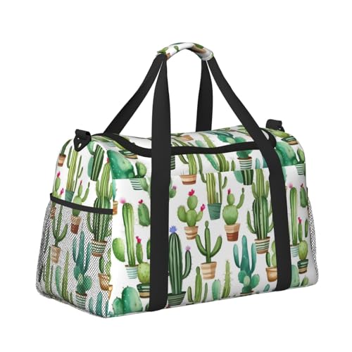 Sac de voyage motif cactus avec poignées ergonomiques solides - 3