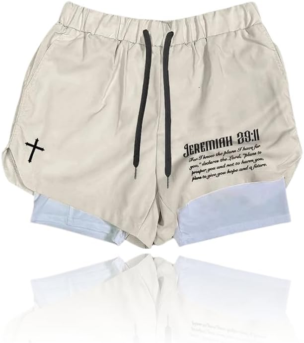 CROWN Anime Compression Shorts - Breathable Stretch Gym Short with Pockets