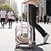 ilkqeppe Cat Carrier with Wheels, Hard Shell Cat Backpack Carrier for Travel, Rolling Pet Carriers with Silent Casters, Telescopic Handle & Detachable Shoulder Strap Pink