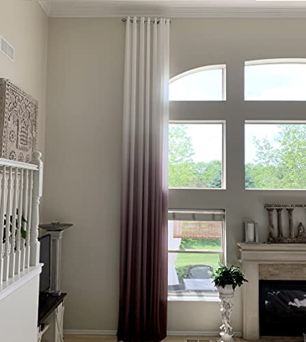 Ikiriska Extra Long Sheer Voile Curtains (2 Panels) for high