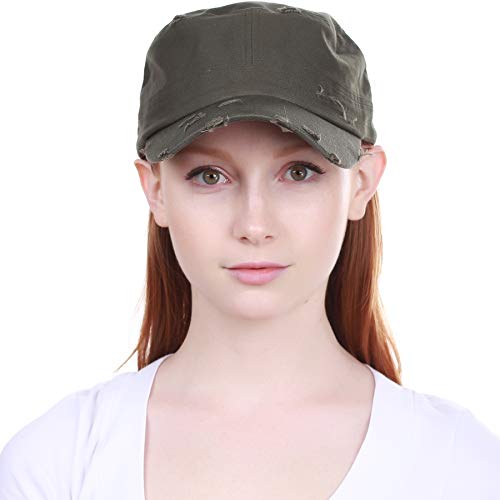 Image of Vintage Distressed Cadet Army Cap Basic Everyday Military Style Hat