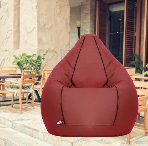 Image of Bean Bag Cover (Without Beans) Single Color PIPEIN Original Faux Leather for Home Decor Bean Bag Ideal for Office and Home