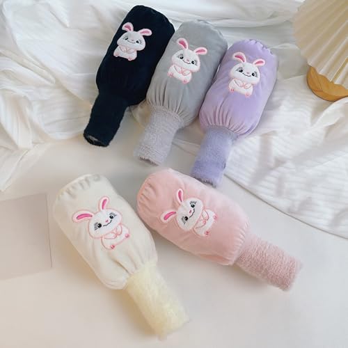 Winter Warmth Oversleeve Gloves For Kids With Cartoon Rabbits Thicken Arm Sleeve Fingerless Gloves For Student Daily Use4