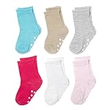 Silky Toes Baby Boy Girl Infant Socks 6Pk (2-3T, Basic Multi Girls (6 Pairs))