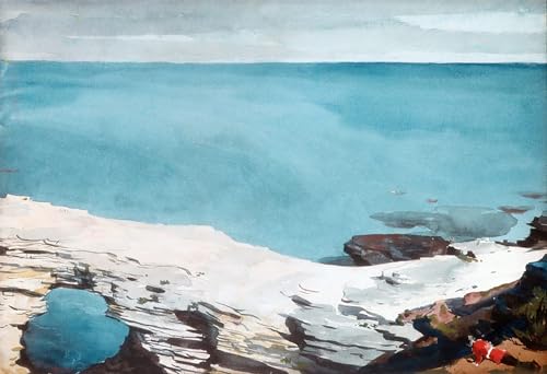 Tableau Impressions d'art Mural Pont naturel des Bermudes Winslow Homer Décoration Chambre