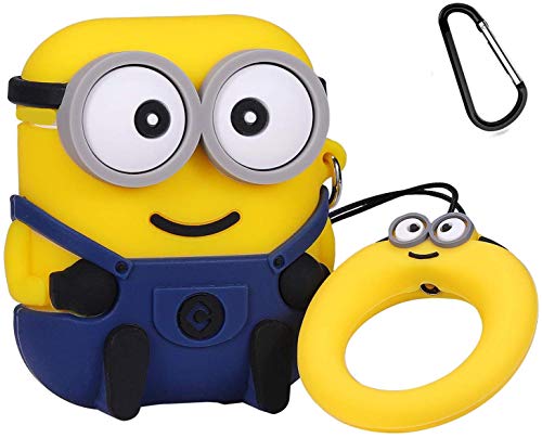 Coralogo Compatible with Airpods 1/2 Cute Case,3D Cartoon Character Silicone Animal Airpod Designer Skin Kawaii Funny Fun Cool Keychain Design Cover Air pods Cases for Kids Teens Girls Boys(Two Eye)