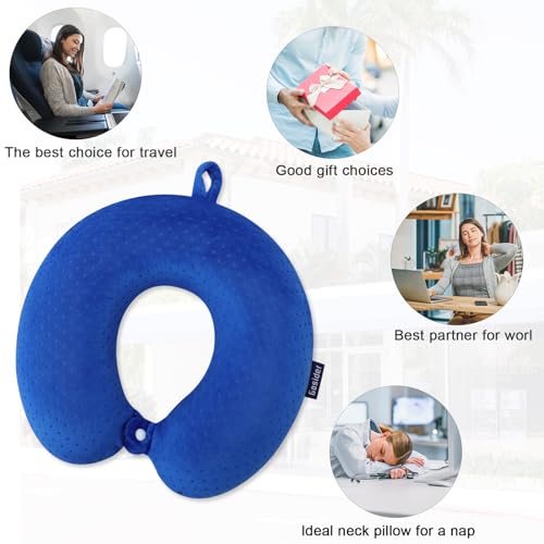 Image of Neck Pillow for Travel Pillow Memory Foam U Shape Comfortable Travel Neck Pillow Head Neck Support Airplane Pillow for Traveling, Car, Home, Office, Travel Neck Flight Pillow