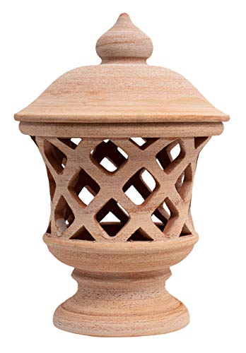Biscottini Lanterne da Esterno Grandi L30xPR30xH46 cm Made in Italy - Decorazioni Giardino per Esterno - Lanterne da Giardino Terracotta Toscana