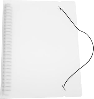 Abaodam 2 Peças Capa De Folhas Soltas A6 Pastas Capa De Notebook Transparente Bloco De Notas Protetor De Papel De Carregamento Capa De Diário Redondo Anel Vista Fichários Manual Capa