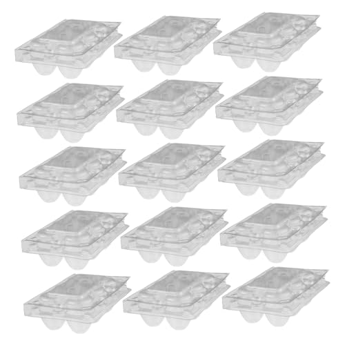Cabilock 50pcs Quail Egg Holder Plastic Egg Carton with Slots