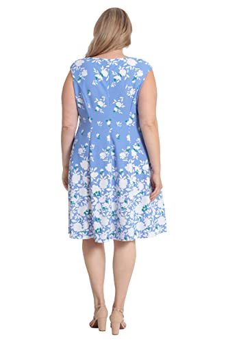 Image of London Times Womens Dresses Cap Sleeve Fit and Flare - Elegant Summer Cocktail Graduation Garden Party Wedding Guest Dress