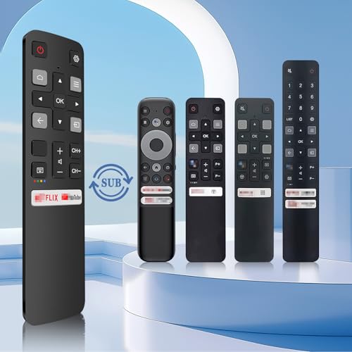 Télécommande pour TV TCL Android lot de 2 émetteurs infrarouges de rechange RC802V