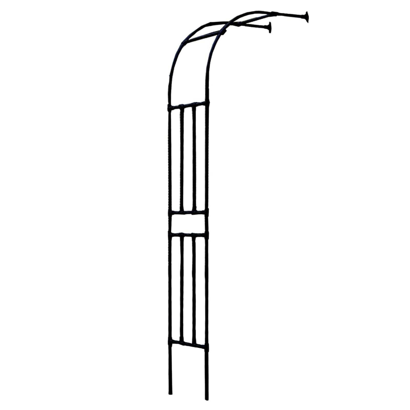 Arco da giardino resistente in acciaio nero per rose rampicanti e piante – Supporto per traliccio rivestito in resina epossidica – Elegante decorazione esterna per giardino paesaggistica