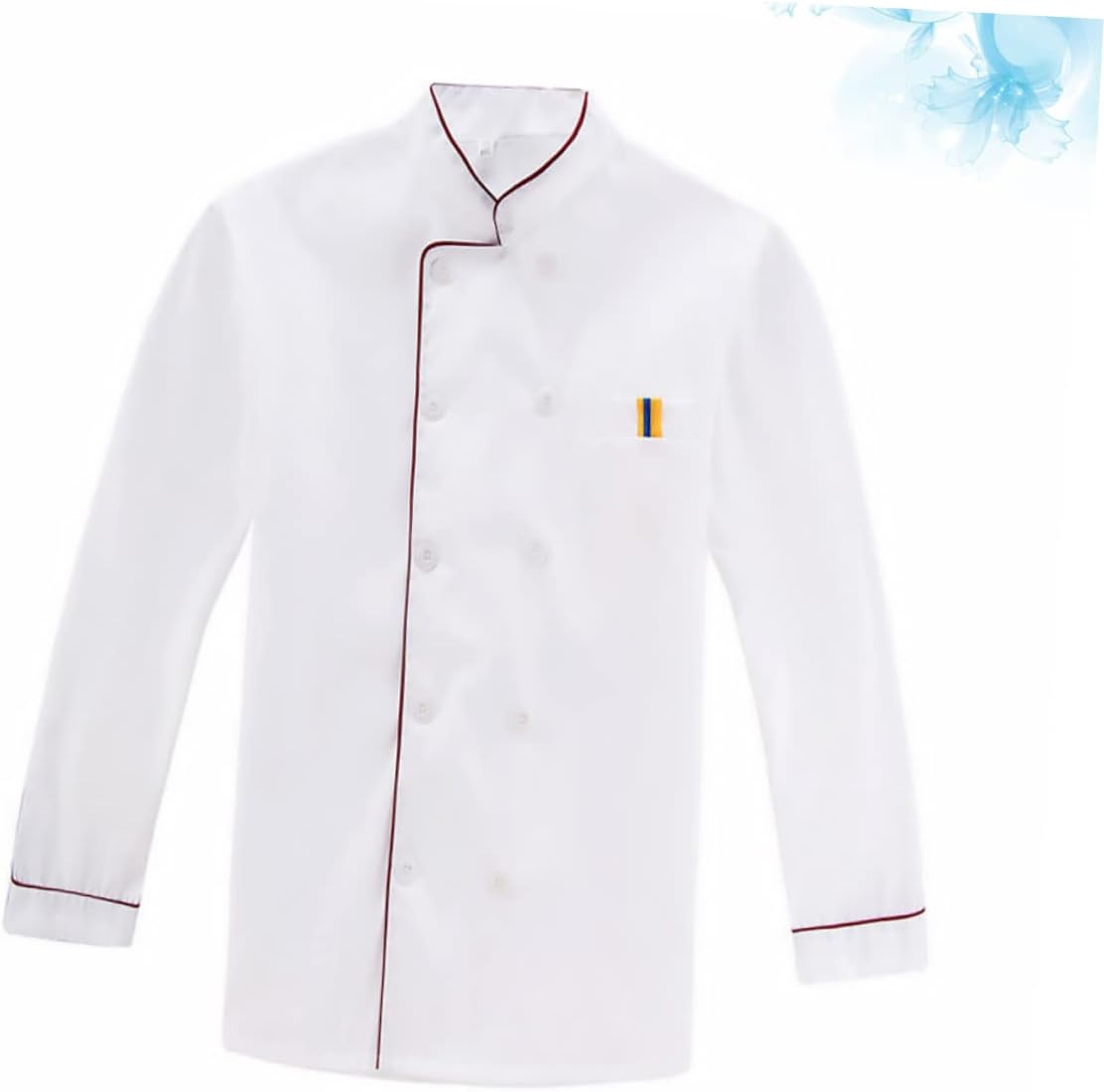 Long Sleeve Chef Jacket Cotton Polyester Workwear for Restaurant Bar