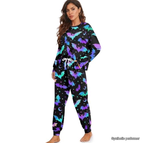 Image of Womens Lounge Set Long Sleeve Soft Pajama Sets
