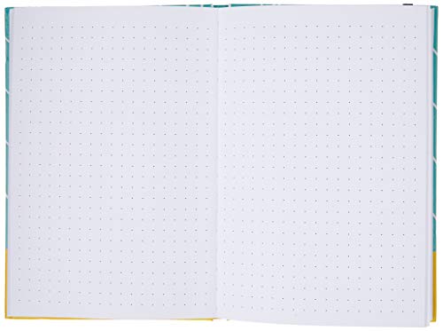 CADERNO DE ANOTAÇÃO PONTILHADO - VERDE AGUA/AMARELO