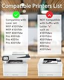 greencycle W1480A Compatible Toner Cartridge with CHIP Replacement for HP W1480A 148A Toner Cartridge use for Laser Jet Pro 4001dw 4001dn 4001n MFP 4101fdw 4101fdn Printer(4 Pack,Black)