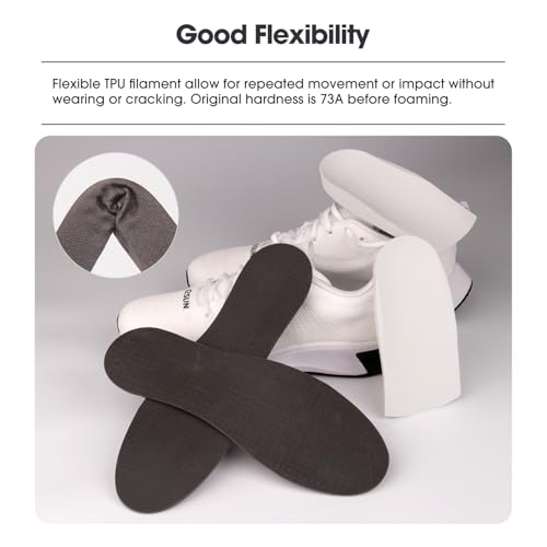 eSUN Light Weight TPU Filament 1.75mm, 3D Drucker Filament TPU-LW, Maßgenauigkeit +/- 0.05mm, 0.75KG Spule schäumendes Material für Modelldruck (Schwarz, 1KG) – Bild 6