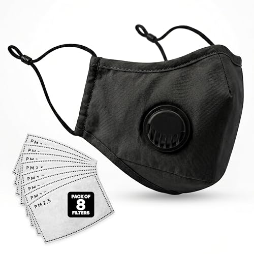 Image of atovio Nova N99 Anti-Pollution Face Mask with 8 Replaceable Carbon Filters for Kids, Washable & Reusable Respirator Mask with Breathable Air Valve for Children|6 Layer Filtration
