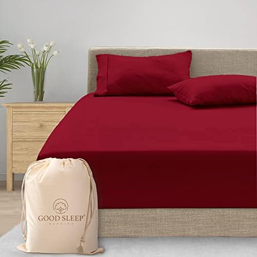 Luxury 1000 TC Double Fitted Sheet, 100% Egyptian Cotton Soft Bed Sheets Double Size Fitted Sheets, 1 Pc Fitted Sheet Double Size Only, Fits up to 18"/46cm Deep Pocket Mattress, White