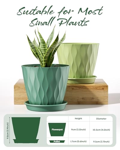 34% Off 6-Pack 4-Inch Plant Pots with Drainage Holes