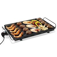 Princess Grill da Tavolo XXL 60 x 36 cm, 2500 W – Ampia superficie di cottura antiaderente, riscaldamento rapido, piastra elettrica facile da pulire, ideale per pasti in famiglia e feste