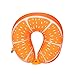 Sukisuki nanoparticelle di Frutta Cuscino a Forma di U Collo Cuscino Auto Cuscini da Viaggio, Yellow Orange#, Taglia Unica