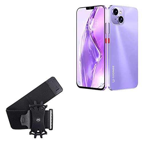 BoxWave Holster Compatible with Gionee G13 Pro - ActiveStretch Sport Armband, Adjustable Armband for Workout and Running - Jet Black