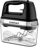 Cuisinart Power Advantage Plus 9-Speed Hand Mixer, 220W-Motor Hand Blender Electric Mixer with 9 Speed Settings, XL Dishwasher-Safe Beaters, 3 Low Mixing Speeds, Storage Case, Black