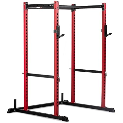 Titan Fitness T-2 Series Short Power Rack, Skinny Pull Up Bar, Pin and Pipe Safeties, Standard J-Hooks, for Home Garage Gym Weightlifting and Strength Training