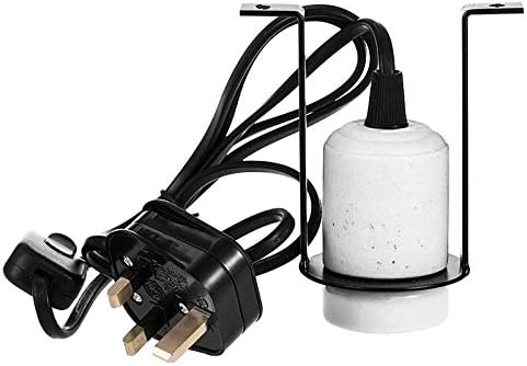 Lamp Bases Reptile Lamp Holder Heat Dome Aluminium UVB Bulb Lamp Holder Clip For Reptile Pet Reflector Optional Support Bracket - (Color: UK)