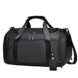 SEPSCO Sporttasche für Herren und Damen Reisetasche wasserdichte Handgepäck Sporttaschen mit Nassfach & Schuhfach Trainingstasche für Sport Fitness Training, Schwarz