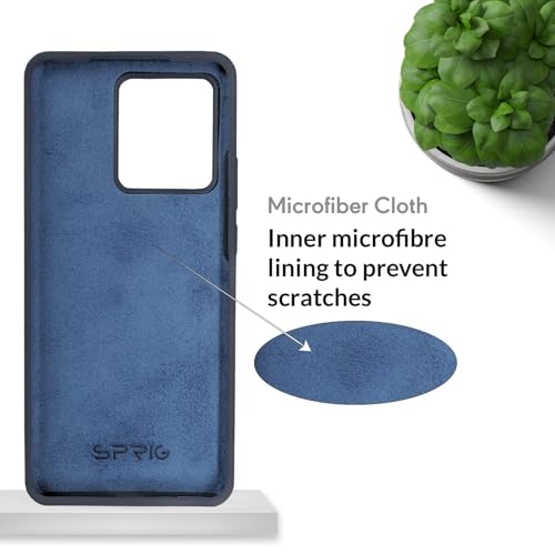 Image of SPRIG Compatible with Moto Edge 40 Premium SilkTone (Liquid Silicone) Back Cover Drop Tested Shock Proof Mobile Case for Men, Women, Boys and Girls with Camera Protection (Midnight Blue)