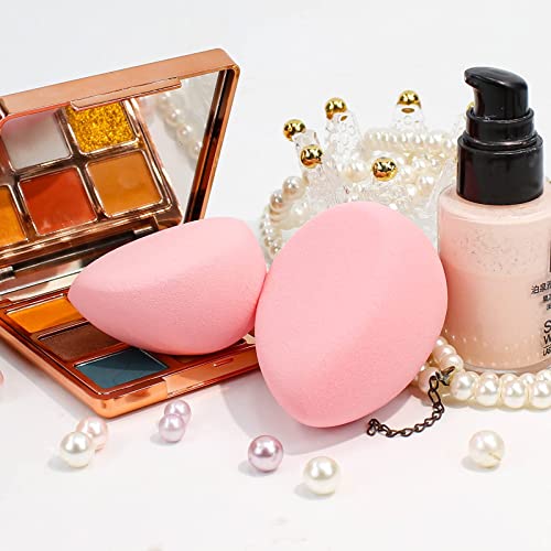 Beakey 2 Pcs Makeup Sponge Set, Foundation Blending Beauty Sponge, Flawless For Liquid, Cream, Foundation & Powder, Vertical Cut Makeup Sponges #TOP6