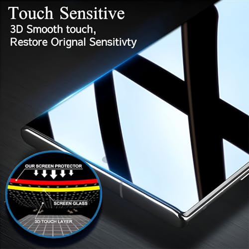 Image of Privacy Tempered Glass Compatible for Samsung Z Fold 7 5G (Black) Edge to Edge Coverage with Easy Installation kit, Anti-Spy Tempered Glass Privacy Screen Protector