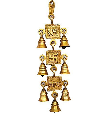 Odishabazaar Swastik subh-Labh Decorative Bells Hanging