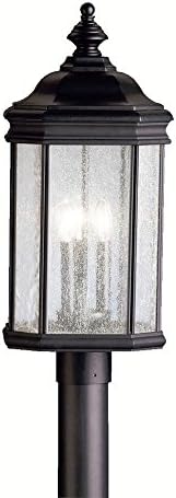 Miniatura 3 de Kichler 9918BK Kirkwood - Soporte de poste para exteriores, 3 luces, color negro