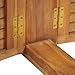vidaXL Teak Massiv Bartisch Klappbar Stehtisch Bistrotisch Gartenbar Theke Gartentheke Klapptisch Gartenmöbel Tisch Holztisch Braun 155x53x105cm