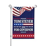 Tom Steyer 2026 flag Steyer For California Governor Democrats 12x18 Garden Flags Double-Side Banner No Flagpole
