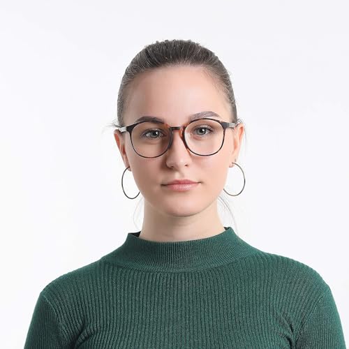 Image of VisionGlobal Blue Light Blocking Glasses, Lightweight Oval Frame, Computer Glasses for Gaming, Office, TV