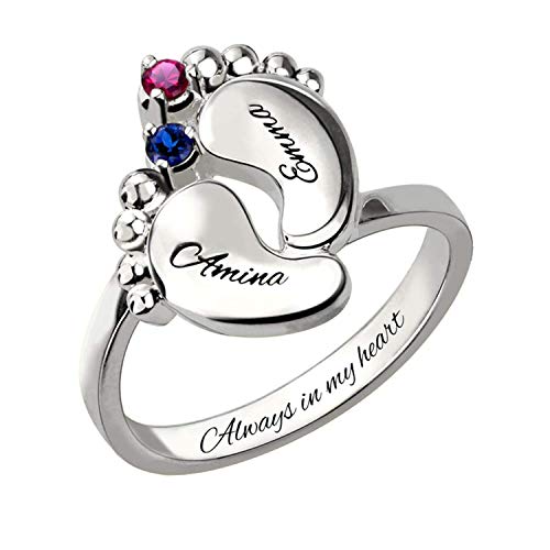 baby birthstone rings for mom