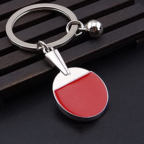 Nifocc 2 peças chaveiros de raquete de tênis de mesa, mini chaveiro de bola de tênis de mesa chaveir