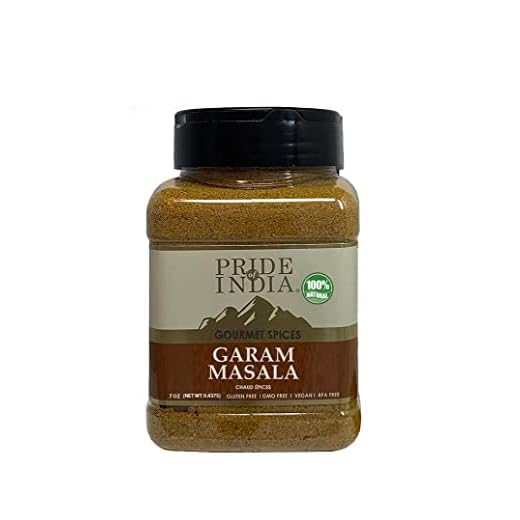 Pride Of India - Organisk garam Masala-mark - 8 oz (227 g) Stor Dual Sifter Jar - Certifierad ren & vegansk indisk blandningskrydda - Perfekt krydda för kulinarisk användning - Erbjuder fantastiskt valuta för pengarna