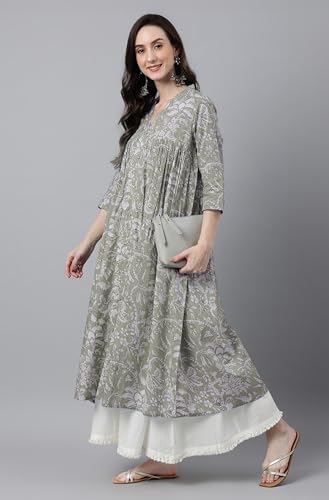 Image of Janasya Women Flared Dress